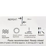 WM29650101 Ivory off white beige distressed faux fabric Tropical palm leaves Wallpaper roll
