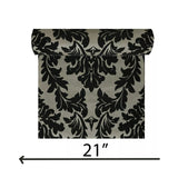 WM33580401 Flocking wallcoverings beige black Flocked Victorian damask velvet Wallpaper 3D