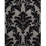 WM33580401 Flocking wallcoverings beige black Flocked Victorian damask velvet Wallpaper 3D