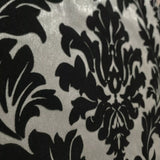 WM33580401 Flocking wallcoverings beige black Flocked Victorian damask velvet Wallpaper 3D