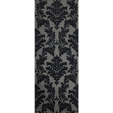 WM33580501 Flocking wallcovering taupe gray black Flocked Victorian damask velvet Wallpaper
