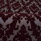 WM33582501 Flocking burgundy red Flocked Victorian damask velvet retro textured Wallpaper