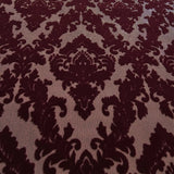 WM33582501 Flocking burgundy red Flocked Victorian damask velvet retro textured Wallpaper