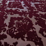 WM33582501 Flocking burgundy red Flocked Victorian damask velvet retro textured Wallpaper