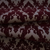 WM33582501 Flocking burgundy red Flocked Victorian damask velvet retro textured Wallpaper