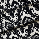 WM33582601, 335826 Flocking Black flock off white Flocked Victorian damask velvet Wallpaper 
