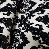 WM33582601, 335826 Flocking Black flock off white Flocked Victorian damask velvet Wallpaper 
