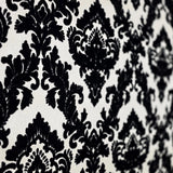 WM33582601, 335826 Flocking Black flock off white Flocked Victorian damask velvet Wallpaper 
