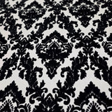 WM33582601, 335826 Flocking Black flock off white Flocked Victorian damask velvet Wallpaper 
