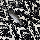 WM33582601, 335826 Flocking Black flock off white Flocked Victorian damask velvet Wallpaper 
