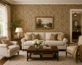  WM33583201, 335832 Flocking orange beige ivory cream Flocked Victorian damask velvet Wallpaper 3D