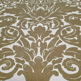  WM33583201, 335832 Flocking orange beige ivory cream Flocked Victorian damask velvet Wallpaper 3D