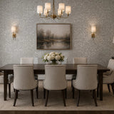 WM33583301, 335833 Flocking olive gray silver metallic Flocked Victorian damask velvet Wallpaper 3D