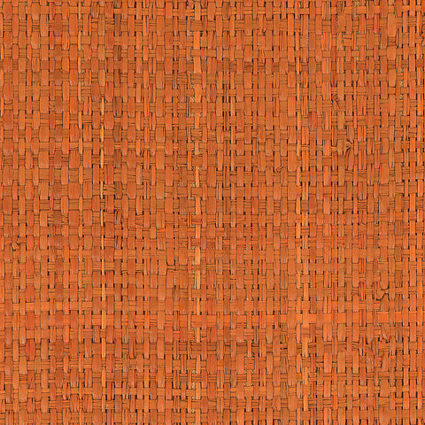 WM348001 African Raffia Wallpaper Turks And Caicos Orange Wallcoverings