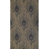 WM36971801 Peacock Feather mustard gold brass bronze red faux fabric contemporary wallpaper