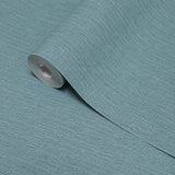 WM36976301 Teal Blue gold faux grass cloth fabric textured vertical lines modern wallpaper