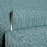 WM36976301 Teal Blue gold faux grass cloth fabric textured vertical lines modern wallpaper