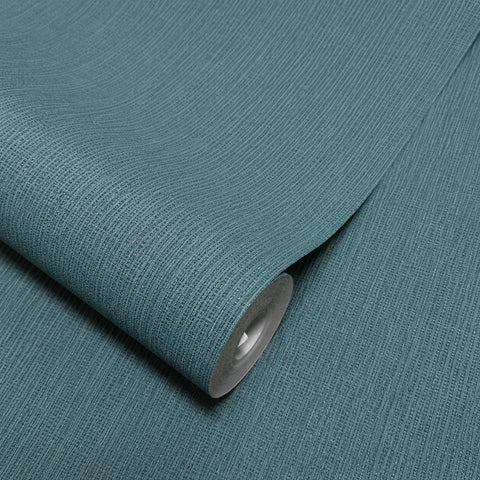 WM36976301 Teal Blue gold faux grass cloth fabric textured vertical lines modern wallpaper