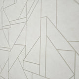 WM39118101 Geometric matte off white gold metallic lines faux plaster Textured wallpaper 3D
