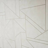 WM39118101 Geometric matte off white gold metallic lines faux plaster Textured wallpaper 3D

