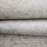 WM39118301 Geometric matt pebble gray silver metallic lines faux plaster Textured wallpaper