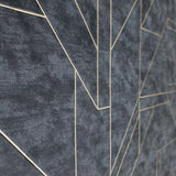 WM39118401 Geo matt dark gray black gold metallic lines faux plaster Textured wallpaper 3D