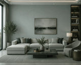 WM39651101 Contemporary Mint Sage green faux linen cloth fabric textured modern wallpaper