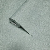 WM39651101 Contemporary Mint Sage green faux linen cloth fabric textured modern wallpaper