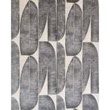 WM39658301 Geometric fossil leaf Faux fabric Textured gray tan beige cream modern wallpaper