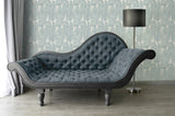 WM39658501 Geo fossil leaf Faux fabric Textured light teal green beige modern wallpaper 3D