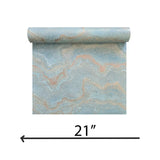 WM39659101 Turquoise green blue bronze Faux mineral lava marble stone Textured wallpaper 3D