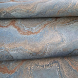 WM39659101 Turquoise green blue bronze Faux mineral lava marble stone Textured wallpaper 3D