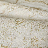 WM39659201 Beige off white gold metallic Faux mineral marble topaz stone Textured wallpaper