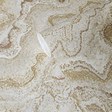 WM39659201 Beige off white gold metallic Faux mineral marble topaz stone Textured wallpaper