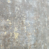 WM39670101 Faux Concrete textured distressed paint Blue gray brown gold metallic wallpaper