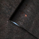 WM403KCC Real Natural cork organic dark brown copper metallic foil textured eco Wallpaper
