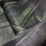 WM41623701 Tropical wallcoverings botanic plant banana leaves black green modern wallpaper