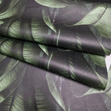 WM41623701 Tropical wallcoverings botanic plant banana leaves black green modern wallpaper