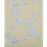 WM42280401Yellow gray white floral chinois branches flowers chinoiserie birds Wallpaper 3D

