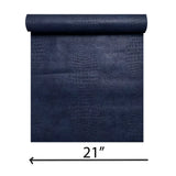 WM6750701 Vinyl Crocodile Navy Blue Textured Wallpaper faux alligator skin wallcovering 3D