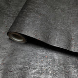 WM831KCC Real Natural cork Gray charcoal platinum copper metallic foil textured Wallpaper
