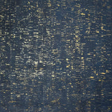 WM865301 Enchanced natural cork deep navy gold metallic foil striped textured Wallpaper

