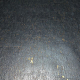 WM868KCG Real Natural cork Gray charcoal platinum gold metallic foil textured Wallpaper