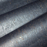 WM868KCG Real Natural cork Gray charcoal platinum gold metallic foil textured Wallpaper
