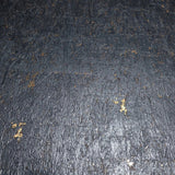 WM868KCG Real Natural cork Gray charcoal platinum gold metallic foil textured Wallpaper