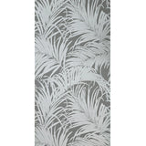 WM90330501 Tropical palm leaves gray silver metallic Wallpaper modern wallcoverings roll 3D
