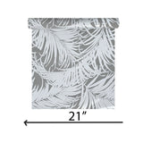 WM90330501 Tropical palm leaves gray silver metallic Wallpaper modern wallcoverings roll 3D
