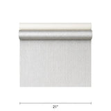 WM90680301 Silver foil metallic faux fabric textured vertical lines contemporary wallpaper