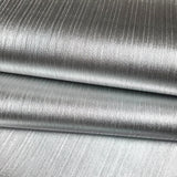 WM90680301 Silver foil metallic faux fabric textured vertical lines contemporary wallpaper