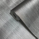 WM90680301 Silver foil metallic faux fabric textured vertical lines contemporary wallpaper